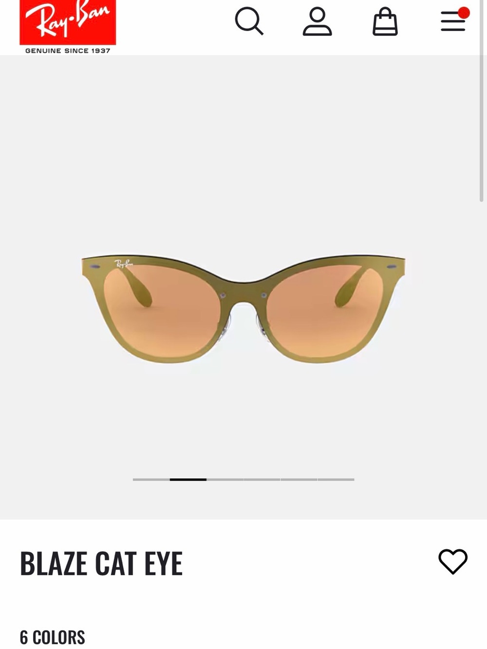 Ray-Ban Blaze Cat Eye Sunglasses with Rose Gold Lenses